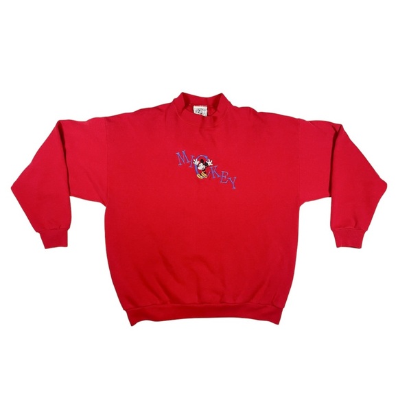 Vintage Disney Mickey & Co. Red Sweatshirt Women’s XL Made in USA - Picture 2 of 11